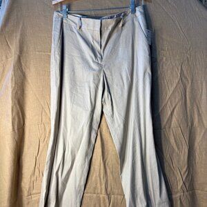 TAHARI - NWT beautiful Linen Pants US 8 Stone Khaki